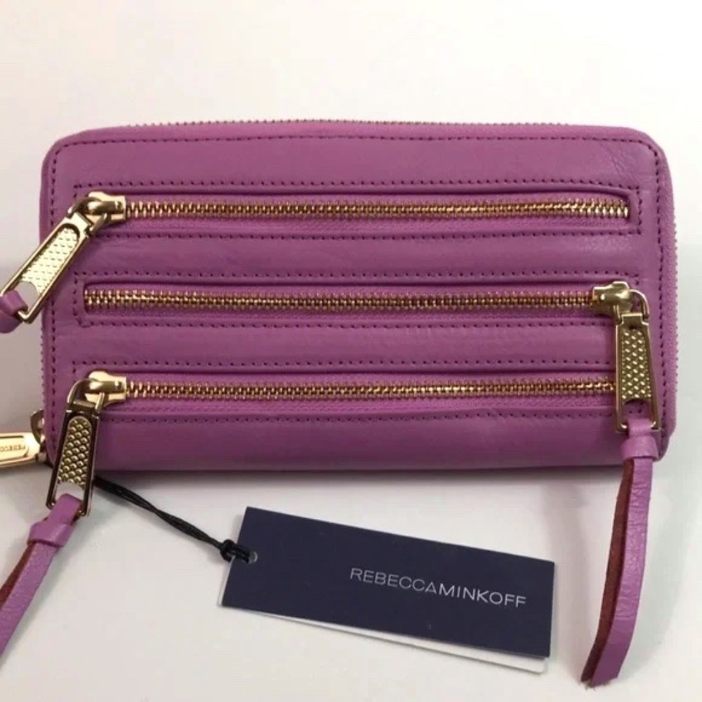 Rebecca Minkoff 3 Zipper Wallet- Lilac